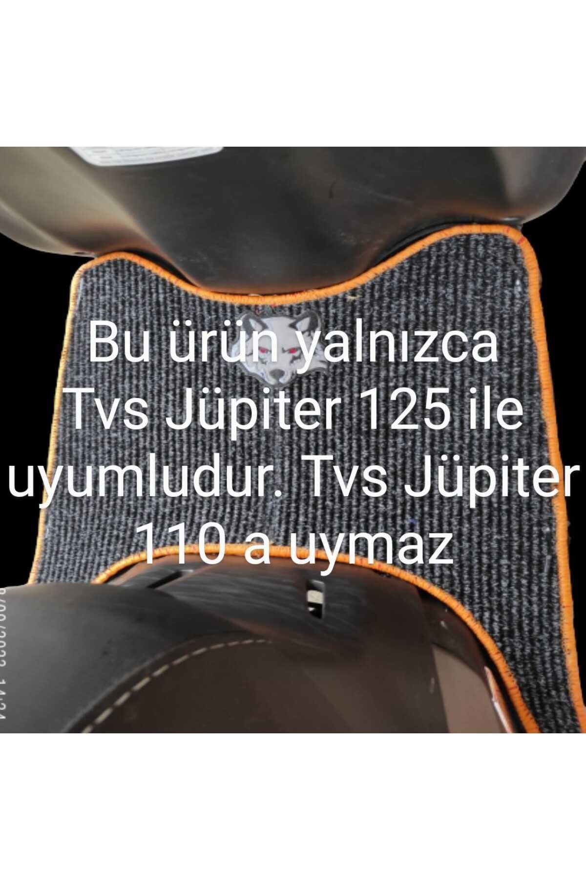Motosiklet Aksesuar Koruyucu Modifiye Paspas Tvs Jüpiter 125 Uyumlu Turuncu Kenar Overloklu - Görsel 5