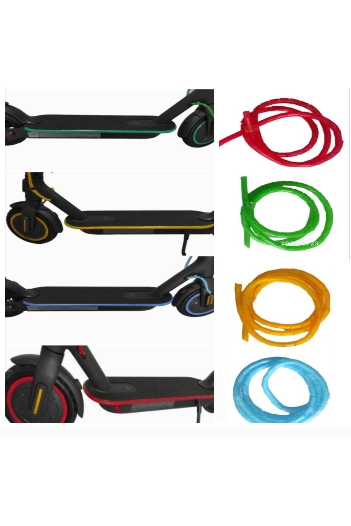 Elektrikli Scooter Plastik Kablo Koruyucu mavi