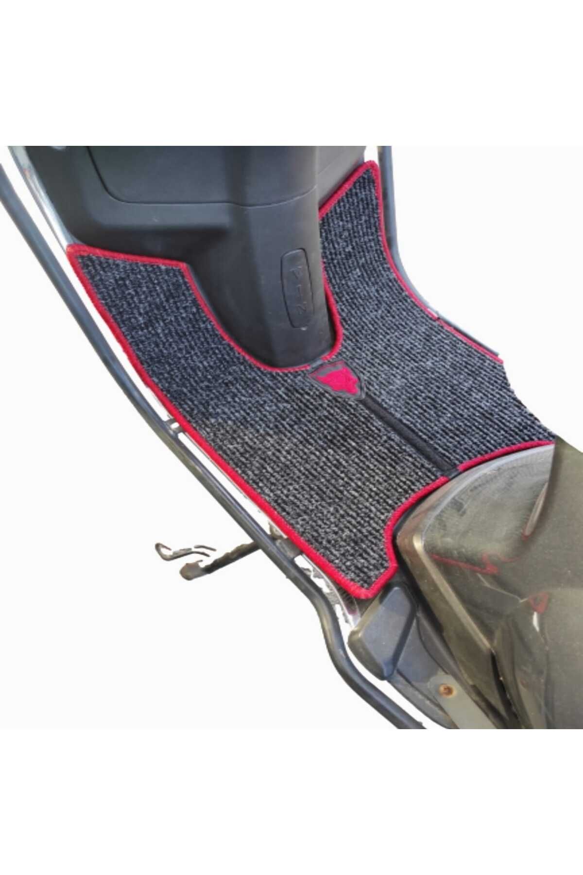 Motosiklet Aksesuar Koruyucu Paspas Arora Quantum 50 125 Kuantum Qauntum Benzinli Scooter Uyumlu Kırmızı Kenar Overlok - Görsel 2