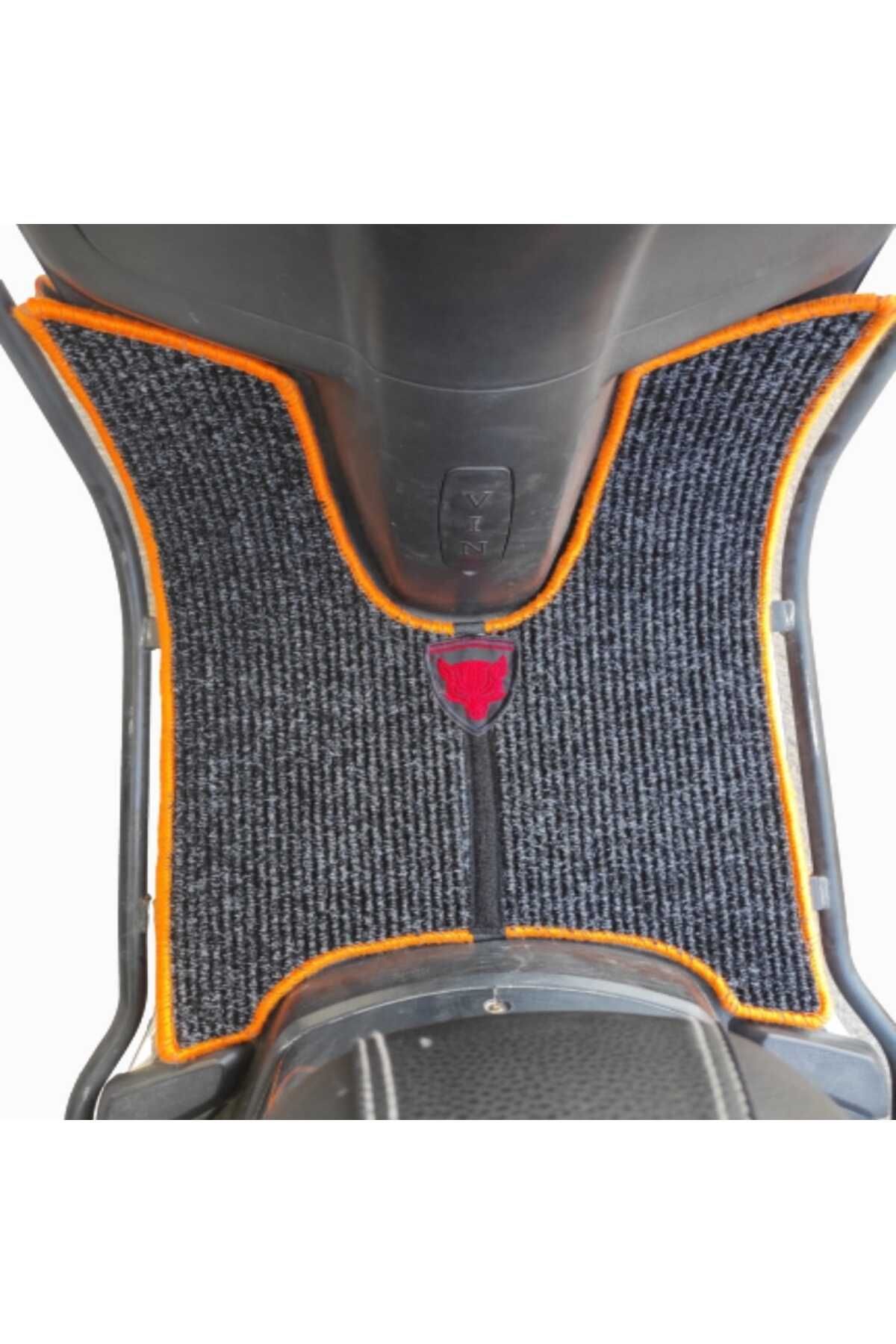 Elektrikli Motosiklet Aksesuar Koruyucu Paspas Motolux Latte motolüx latte Scooter Uyumlu Turuncu Kenar Overlok