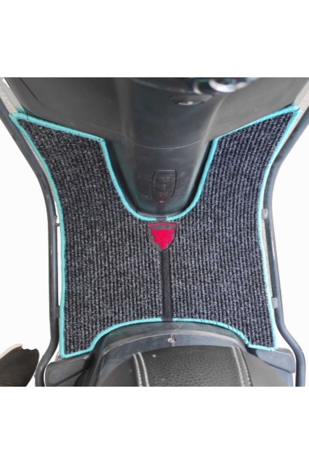 Motosiklet Aksesuar Koruyucu Paspas Mobylette Mobilette Wind 5500 Scooter Uyumlu Su Yeşili Kenar Overlok - Görsel 2