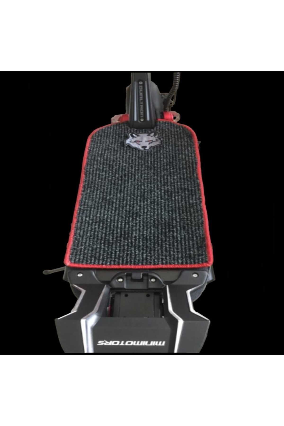 Elektrikl Scooter Aksesuar Koruyucu Paspas Dualtron Victor Luxury Plus Uyumlu Gri Kurt Nakış Amblem Armalı - Görsel 4