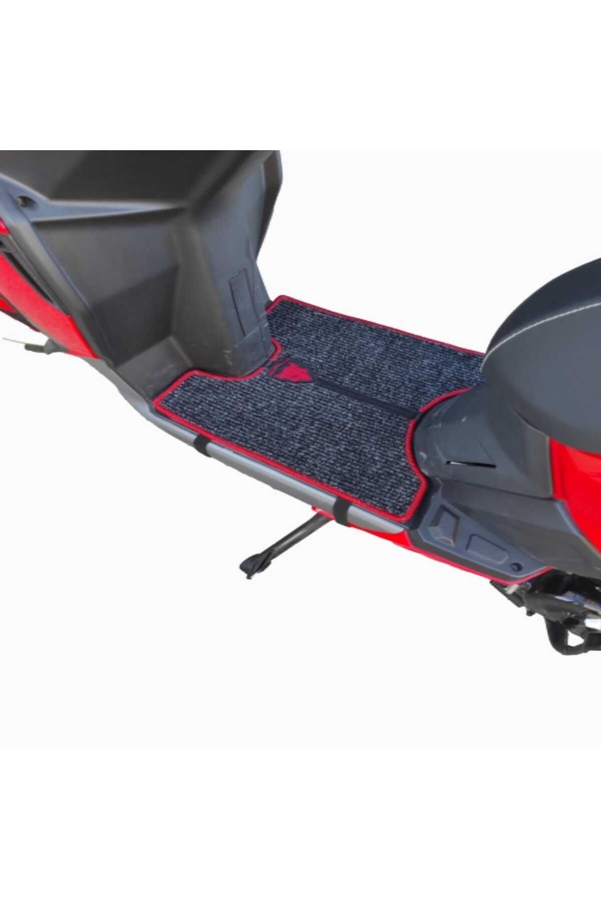 Motosiklet Aksesuar Koruyucu Paspas Arora Freedom 50cc 125cc Uyumlu Kırmızı Kenar Overlok - Görsel 4