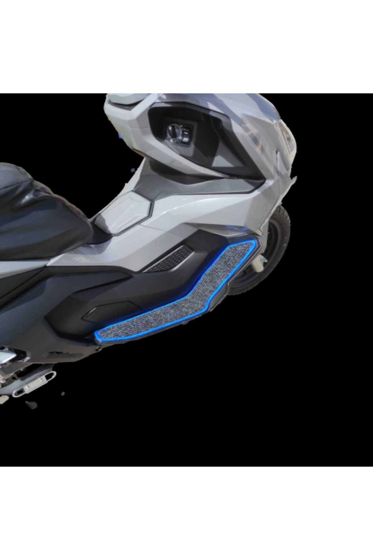 Motosiklet Aksesuar Koruyucu Paspas Cmax 155 C Max 155 Uyumlu Mavi Kenar Overloklu - Görsel 4