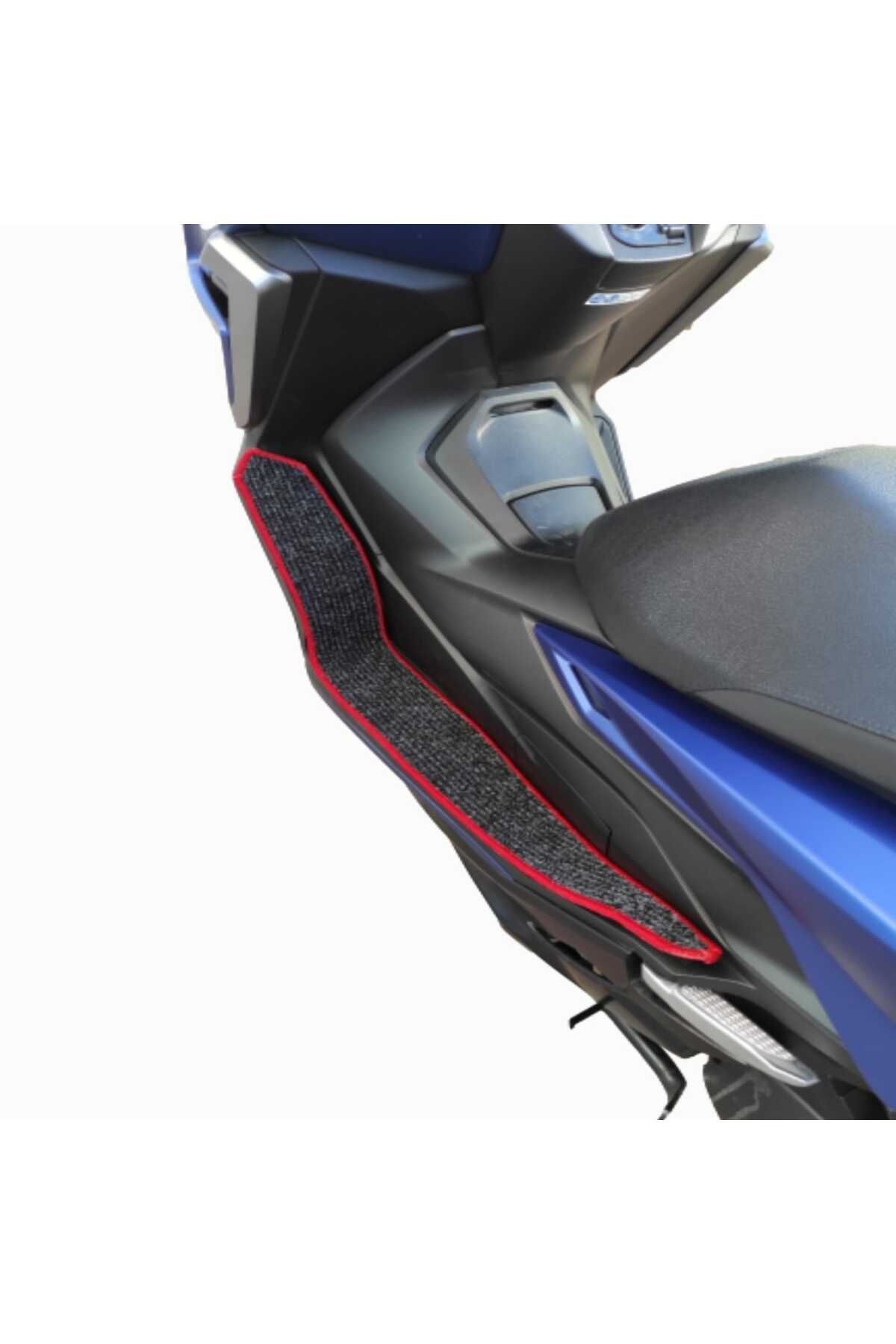 Motosiklet Aksesuar Koruyucu Paspas Cmax 155 C Max 155 Uyumlu Kırmızı Kenar Overloklu - Görsel 2