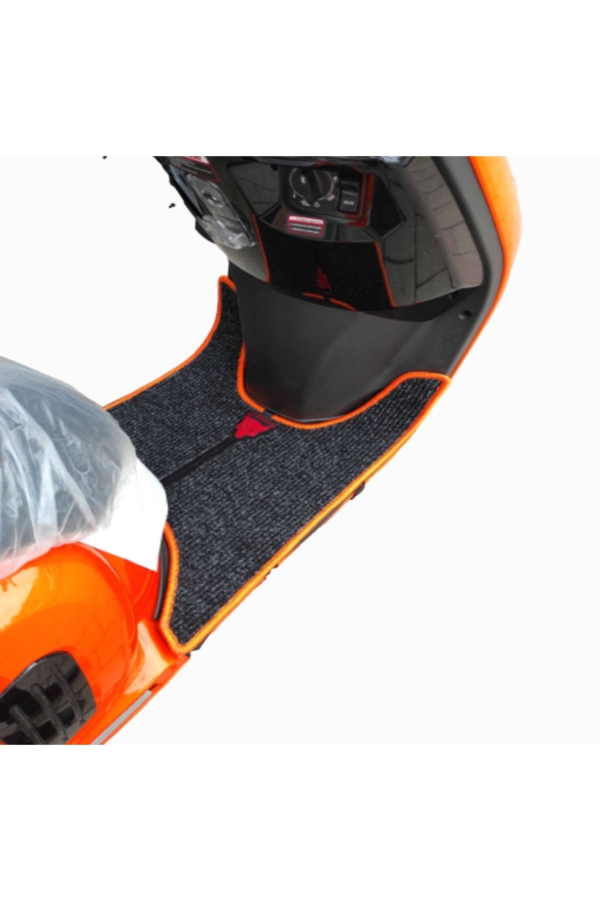 Motosiklet Aksesuar Koruyucu Paspas Nanok Nanoc Emira 50cc 125cc wb50QT-13B uyumlu Turuncu kenar iplik